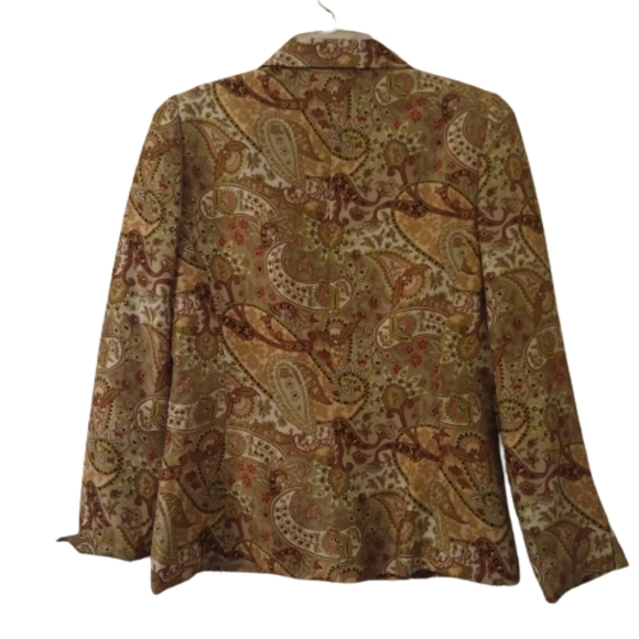 Vintage Doncaster Paisley Floral Silk Jacket Size 8 - Picture 9 of 14